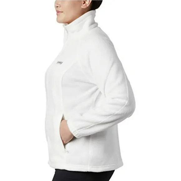Columbia Sportswear Woman's White Fleece Full Zip Up Jacket - Picture 2 of 8